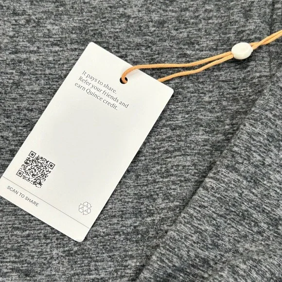 Quince Flowknit Hoodie Womens Large Full Zip Performance Gym Heather Grey NWT - Picture 4 of 12